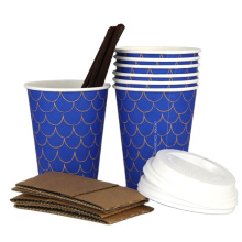 Wholesale clean leak-poof single wall 12 oz paper cup